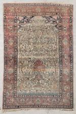 TAPIS chaine et trame coton, velours laine. Najafabad. Époque milieu...