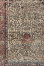 TAPIS chaine et trame coton, velours laine. Najafabad. Époque milieu...