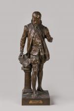 Émile Louis PICAULT (1833-1915). "Ambroise Paré". Sujet en bronze à...