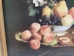 DEUX  REPRODUCTIONS sur toile : Nature morte aux fleurs...