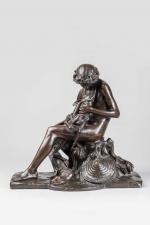 " Le jeune pâtre à la biche ". BRONZE à...