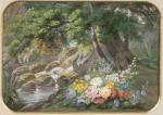 Jules GAYET (1826- ?). 
En pendant :
-Fleurs au bord de...