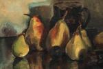 Henry DE WAROQUIER (1881-1970).
Nature morte aux poires. 
Huile sur toile.
Signé...