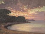 Henri Charles ANGENIOL (1870-1959).
En lot :
- Soleil couchant sur les...