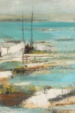 Pierre MALRIEUX (1920-2022). 
Marée basse, 1977.
Huile sur toile.
Signé et daté...