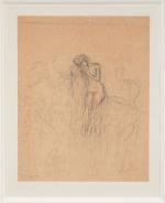 Frantisek KUPKA (1871-1957).
Femme assise sur un vieil arbre.
Mine de plomb...