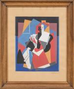 * Albert GLEIZES (1881 - 1953).
Composition avec une figure plane,...