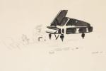 Jean Jacques SEMPÉ (1932-2022).
L'accordeur de piano, 1976.
Encre sur papier.
Signé et...