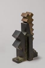 Guy DE ROUGEMONT (1935-2021).
Sans titre.
Bronze assemblé à patine verte et...