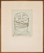 Pierre DMITRIENKO (1925-1974).
Tête, 1970.
Aquatinte sur papier vélin.
Signé et daté en...