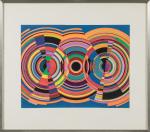 Jean-Noël IMAR (1943-2023). 
Disques polychromes. 
Gouache sur papier.
Signé en bas...