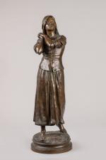 Raoul Larche (1860-1912)
« Jeanne d'Arc »
Sujet en bronze à patine...