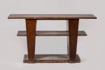 André Sornay (1902-2000) attribué à
Console en bois teinté acajou à...