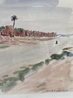 Lucien MAINSSIEUX (1885-1958) 
vue de Marrakech
Aquarelle sur papier signée en...