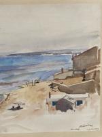 Lucien MAINSSIEUX (1885-1958) 
Plage à Douaouda, Algérie
Aquarelle signée, située, et...