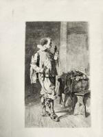 Ernest Meissonier
Homme choisissant son épée.
lithographie sur papier.