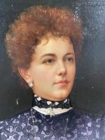 École italienne  Fin XIXeme siècle  
Portrait de femme...