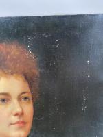 École italienne  Fin XIXeme siècle  
Portrait de femme...