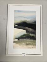 René FUMERON (1921-2004) "Forêt noire"  Aquarelle signée en bas...