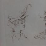 Léonor FINI (1908-1996) , deux élégantes aux chapeaux, gravure, ...