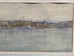 Charles DE ZIEGLER ((1890-1962).
 Vue des quais à Lyon. 
...