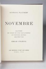 FLAUBERT (Gustave). Novembre. Paris, Devambez, 1928, in-4, plein maroquin marron,...