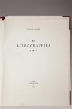 Stéphane Lamarche. 10 lithographies. Maroc. Lyon, Audin, 1944. Un volume...