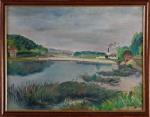 Jean COUTY (1907-1991). L'Etang. Huile sur toile. Signée en bas...