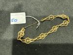 Bracelet en or jaune filigrané. Poids : 13.7 g
Lots vendus...