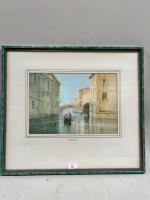 Wilfried KNOX (1884-1966). Canal à Venise. Aquarelle Signée en bas...