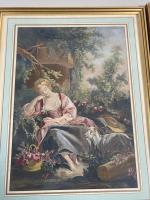 Quatre GRAVURES en couleur : "Comment la trouvez-vous", "Femme au...