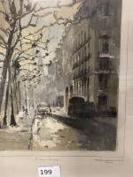 Bernard PRATX (1897-1980)
« Saint-Jean, l'hiver, Lyon ». 
Aquarelle signée et située en...