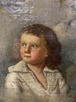 Jean Baptiste BONJOUR (1801-1882) ? 
Portrait d'enfant aux yeux bleus,...