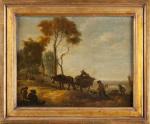 Ecole HOLLANDAISE vers 1800, suiveur d'Isaac van OSTADE, Retour de...