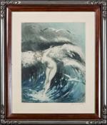 Louis ICART (1888-1950), « La vague ». Eau-forte et pointe sèche...