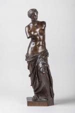 Venus de Milo. Sujet en bronze à patine médaille. H....