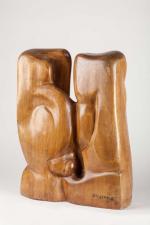 Ralph Ward STACKPOLE (1885-1973), « Composition abstraite ». Sculpture en bois naturel....