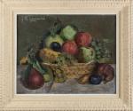 J.M. LAMARCHE (1891-1963), Nature morte aux fruits. Huile sur toile,...