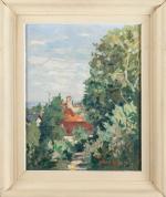 Stephane LAMARCHE (1891-1963), Paysage. Huile sur carton, signée en bas...