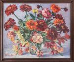 Stephane LAMARCHE (1891-1963), Fleurs. Huile sur panneau, signée en bas...