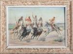 Eugène CARTIER (1861-1943)
Les Gardians en Camargue
Huile sur toile
Signée en bas...