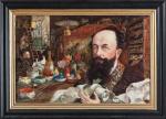 Eugène BROUILLARD (1870-1950). Autoportrait présumé. Huile sur toile. Signée en...