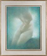 Lucien LEVY-DHURMER (1865-1953), Torse de femme nue. Pastel et huile...