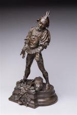 Alfred BARYE (1839-1882). "Sont-ils gentils". Bronze à patine brune nuancée....