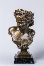 Jean-Baptiste CARPEAUX (1827-1875). "Le printemps n°1 ou Buste de Flore"....