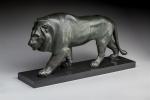 Max LE VERRIER (1891-1973). "Lion marchant". Sujet en composition à...