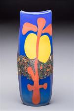 Jean-Luc GARCIN (né en 1954). Vase de forme cylindrique en...